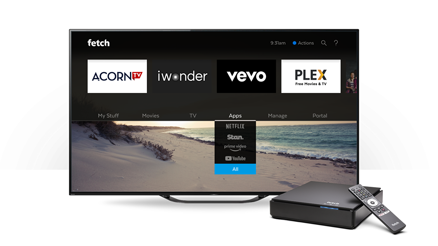 Fetch TV UI and STB